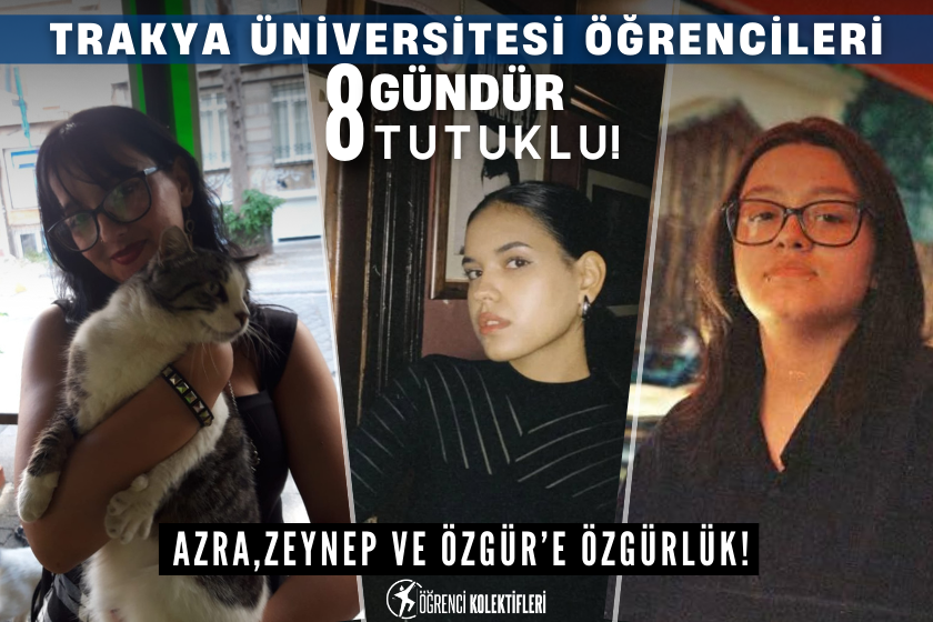 sendika_org's tweet photo. Edirne'de üç üniversiteli 25 Mart'tan bu yana tutuklu

Edirne Cezaevi'nde tutulan üniversitelilerden mesaj var

🔸"Biz burada, milyonlar da dışarda tüm güçleriyle mücadele etmeye devam ettikçe bu bize büyük bir güç veriyor" https://t.co/YI5kzUtr3g