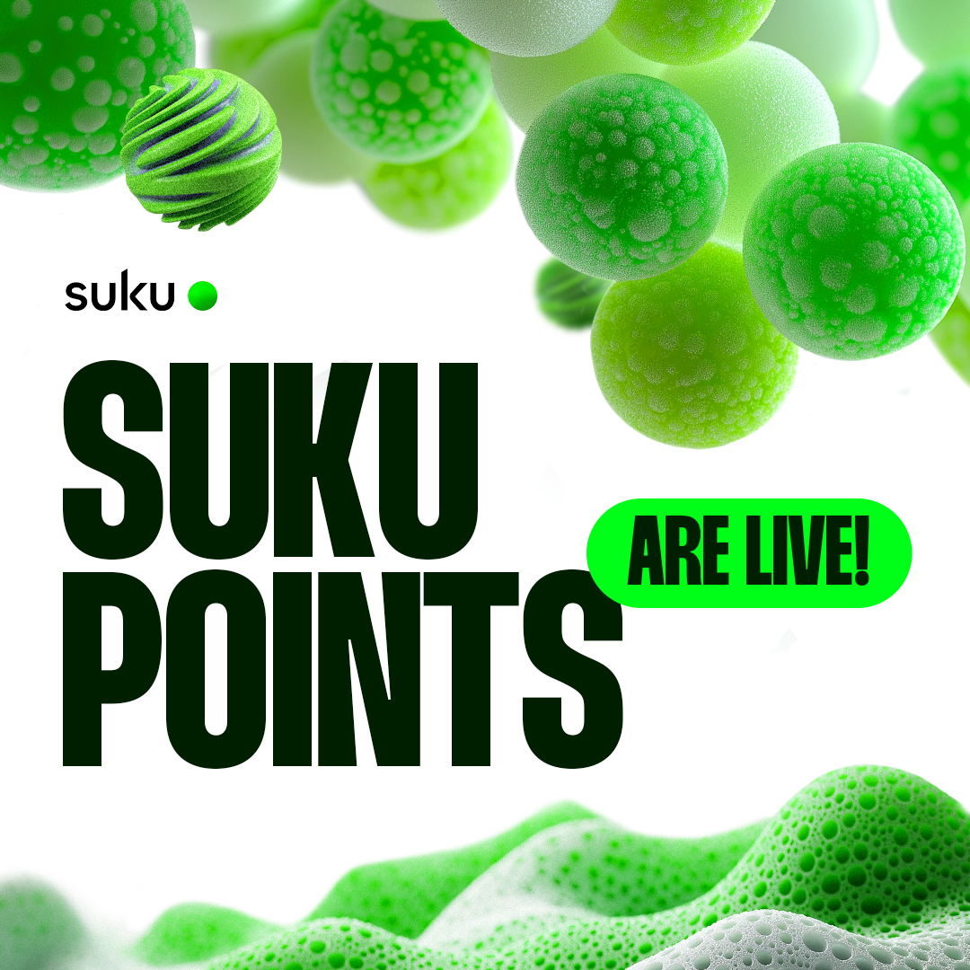 Engagement just got buffed! ⚡

With SukuPoints, every interaction with us brings you new opportunities to unlock exclusive perks like raffle entries, clues for the Treasure Hunt, and more to come! 

You can earn daily SukuPoints simply by holding $SUKU &amp; Gravitals in your linked