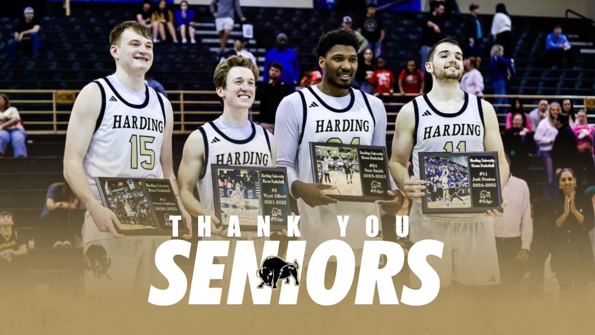 Thank you Stet, Wyatt, Sam, and Josh! They left a legacy! 
✅ 22 Wins this season 
💍 2025 GAC Tournament Champions
🏆 2025 NCAA Tournament Appearance

#EDGE | #GoBisons