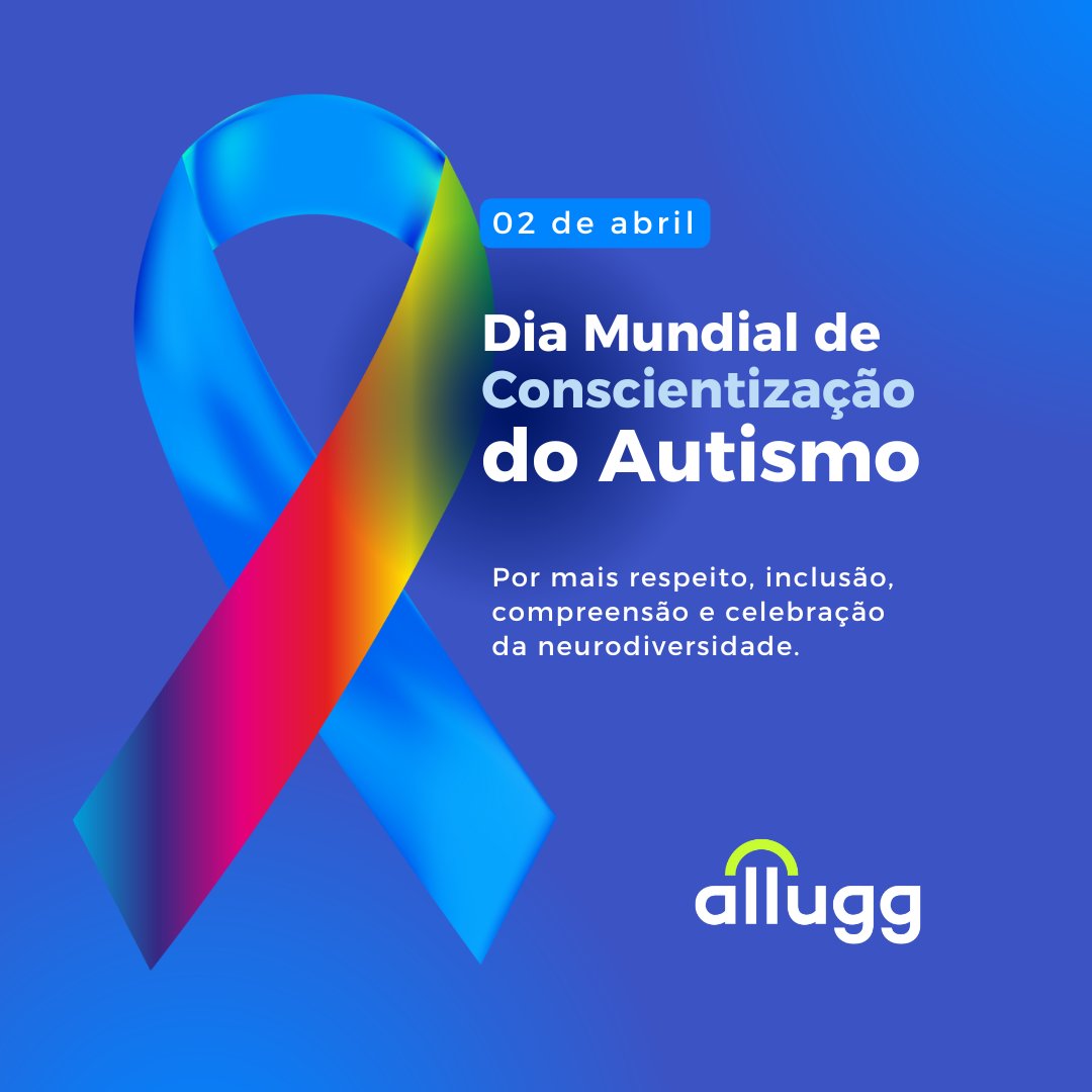 Alluggbr's tweet image. Vamos celebrar a neurodiversidade hoje e todos os dias! 💙  
#RESPECTRO #Inclusão #Neurodiversidade #DiaMundialDoAutismo