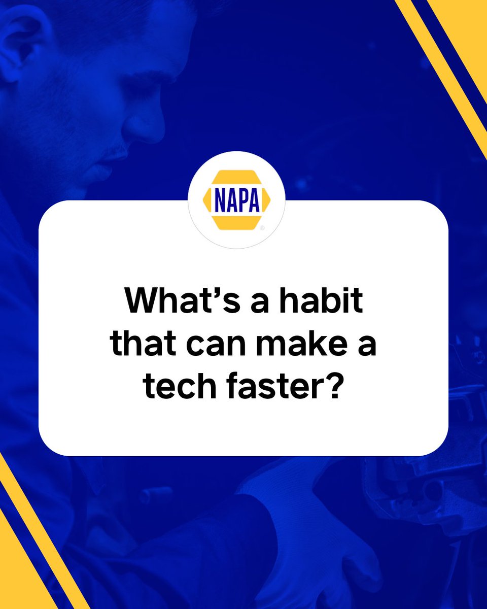 Techs, let’s talk efficiency. What’s one habit that’s help you work faster without cutting corners? Whether its tool organization, workflow hacks, or a go-to diagnostic step, drop your best tip in the comments! #shoptalk #autotechtips