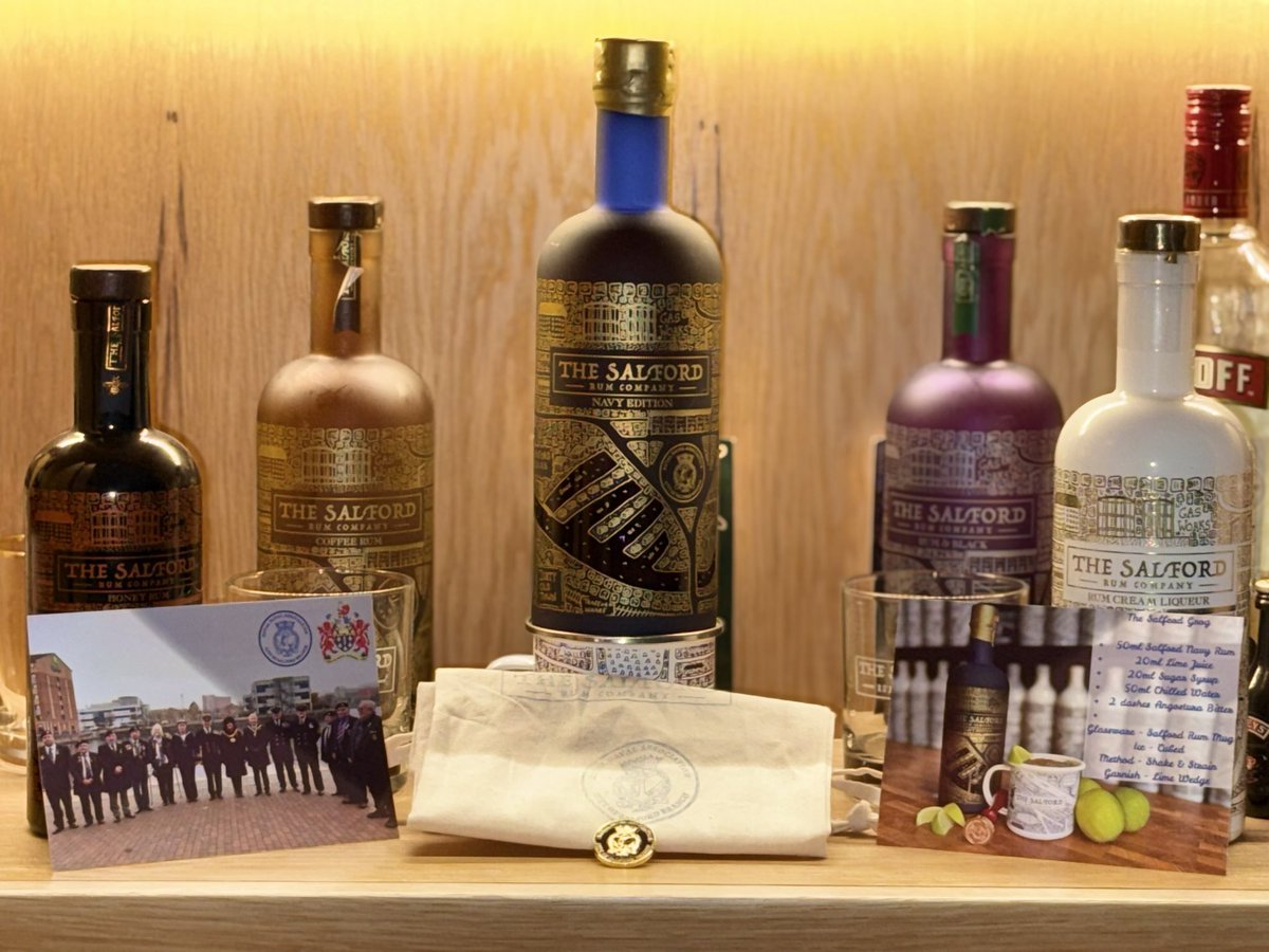 OSF (@oldsalfordfan) on Twitter photo Another one added to the collection. Can’t wait to sample the <a href="/SalfordRum/">The Salford Rum Co.</a> Navy Rum. Think I’ll be having a few Salford Grogs for a birthday treat at weekend. Another one added to the collection. Can’t wait to sample the <a href="/SalfordRum/">The Salford Rum Co.</a> Navy Rum. Think I’ll be having a few Salford Grogs for a birthday treat at weekend.