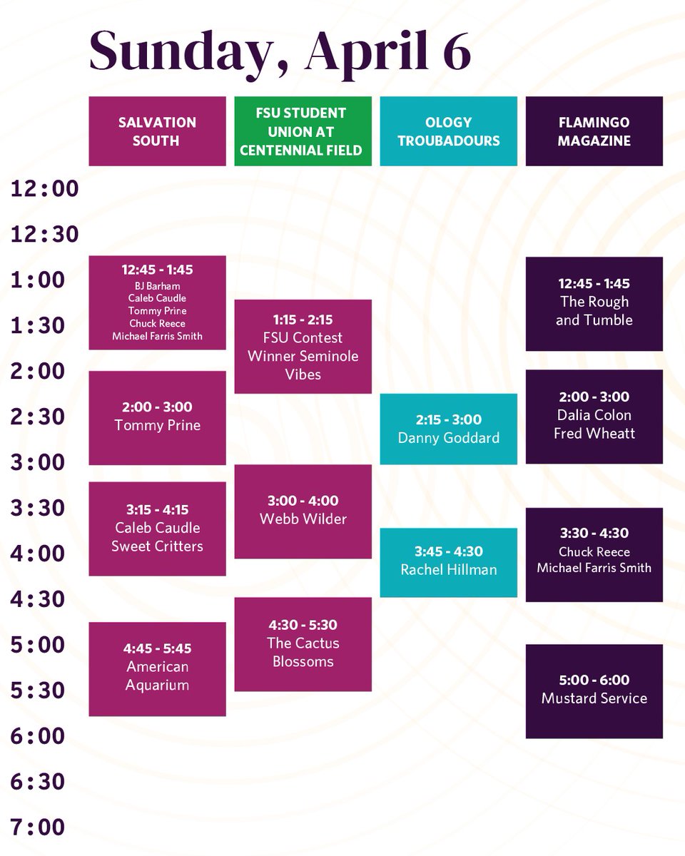 📅 Save this post so you can plan ahead with our festival schedule and make the most of your weekend! 🎶📖

Plan your weekend, mark your must-see performances, and get ready for an unforgettable festival experience.

Check out the full schedule now at wordofsouthfestival.com/schedule/!
