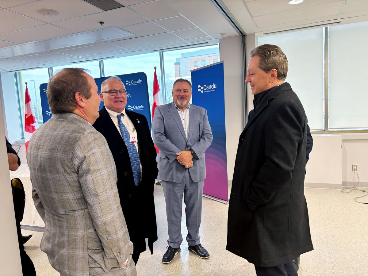 Stephen Crawford (@stcrawford2) on Twitter photo Proud to join members from <a href="/CanduEnergy/">CANDU Energy</a> for the historic signing of Preferred Vendor Agreements with eight outstanding suppliers.
This milestone strengthens Canada’s nuclear supply chain, supports innovation, and creates good jobs right here in Oakville and across Ontario. Proud to join members from <a href="/CanduEnergy/">CANDU Energy</a> for the historic signing of Preferred Vendor Agreements with eight outstanding suppliers.
This milestone strengthens Canada’s nuclear supply chain, supports innovation, and creates good jobs right here in Oakville and across Ontario.