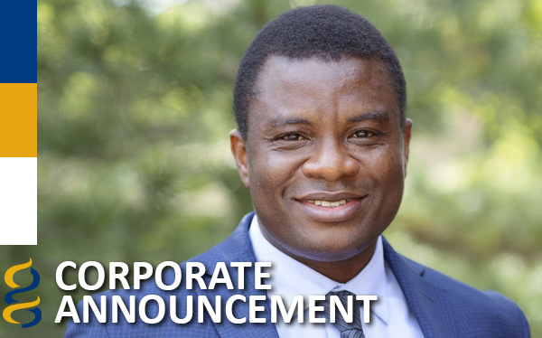 Genome Prairie Inc. (@genomeprairie) on Twitter photo Genome Prairie is pleased to announce the appointment of Mr. Oyewole Oyebanji as its new Chief Financial Officer. Mr. Oyewole takes over from Mr. Pat Pitka, who announced his retirement earlier this year. 
Congrats to Oyewole and Pat!! 
Details here: genomeprairie.ca/genome-prairie… Genome Prairie is pleased to announce the appointment of Mr. Oyewole Oyebanji as its new Chief Financial Officer. Mr. Oyewole takes over from Mr. Pat Pitka, who announced his retirement earlier this year. 
Congrats to Oyewole and Pat!! 
Details here: genomeprairie.ca/genome-prairie…