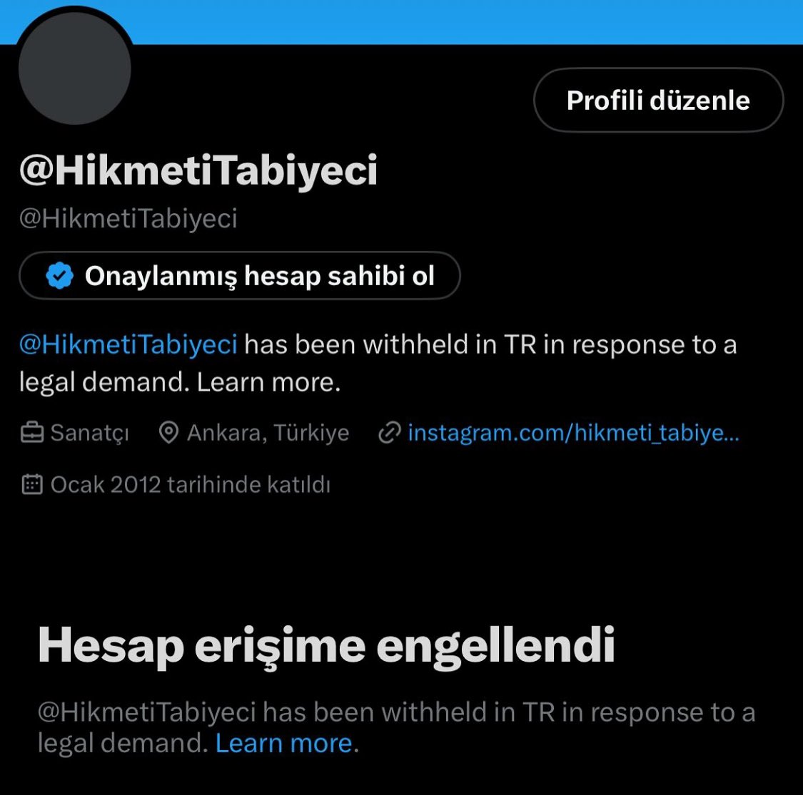 Dostlar,
Hikmet-i Tabiyeci hesabı kapatılmış. Gerekçeyi söylemeye bile lüzum yok sanırım :)
Sorun değil, yeni hesap <a href="/hikmettabiyeci/">Hikmeti Tabiyeci</a>
