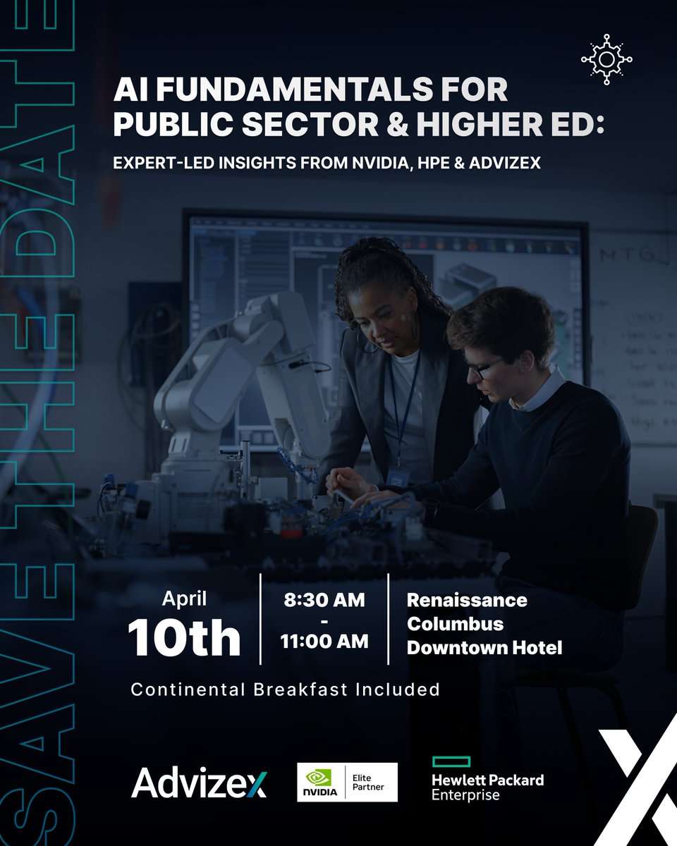 Calling all public sector and higher education IT leaders in Ohio!
 
Curious how AI is reshaping government and education? Join Advizex, HPE, and NVIDIA for a power-packed morning exploring how to responsibly adopt and scale AI in SLED.
 
Register Today!
loom.ly/fBPT_RI