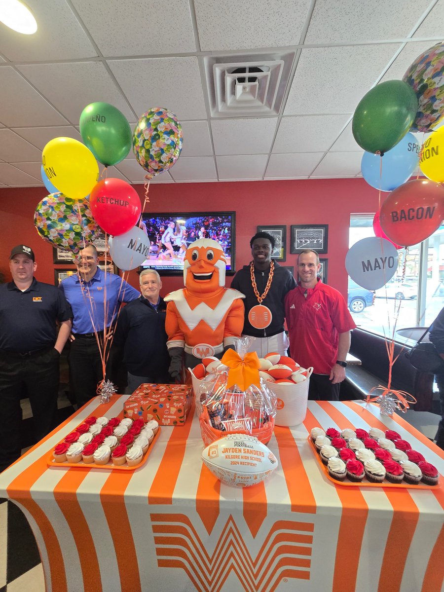 Whataburger Super Team (@whatasuperteam) on Twitter photo Congratulations to <a href="/kilgore_fb/">Kilgore Bulldogs FB</a> DB <a href="/JSanders2025/">Jayden_Sanders2025</a> on being presented with his <a href="/Whataburger/">Whataburger®</a> Super Team Award!
<a href="/KilgoreISD/">KilgoreISD</a> | <a href="/dctf/">Dave Campbell's Texas Football — TexasFootball.com</a> | #WhataSuperTeam | #Whataburger | #txhsfb | #dctf Congratulations to <a href="/kilgore_fb/">Kilgore Bulldogs FB</a> DB <a href="/JSanders2025/">Jayden_Sanders2025</a> on being presented with his <a href="/Whataburger/">Whataburger®</a> Super Team Award!
<a href="/KilgoreISD/">KilgoreISD</a> | <a href="/dctf/">Dave Campbell's Texas Football — TexasFootball.com</a> | #WhataSuperTeam | #Whataburger | #txhsfb | #dctf