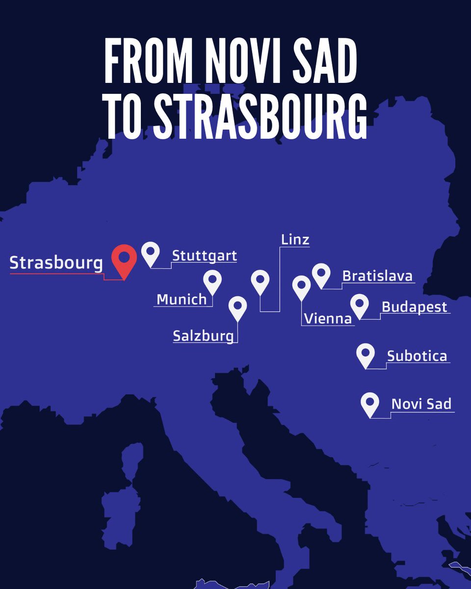 Tomorrow, students will embark on a bicycle journey of over 1,000 kilometers from Novi Sad to Strasbourg, where they will address European institutions regarding the current situation in Serbia.