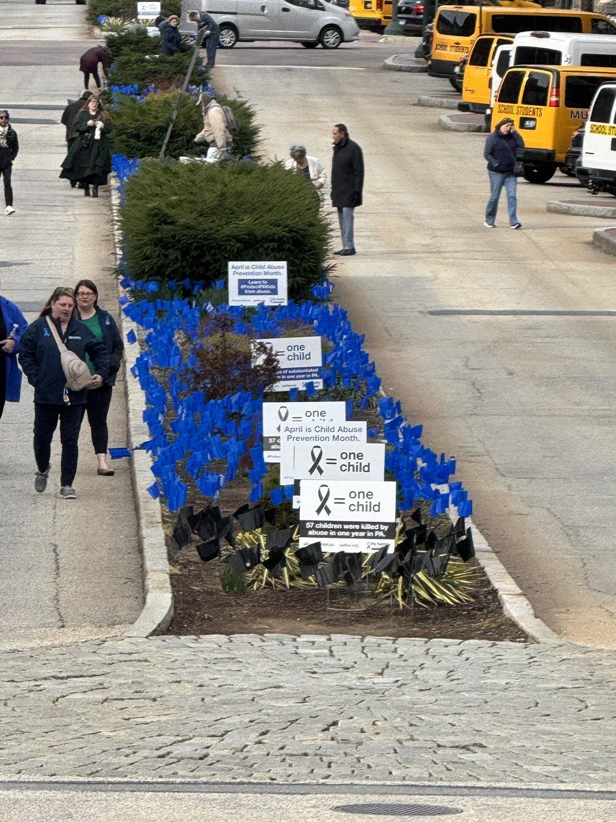 April is Child Abuse Prevention Month. PA Family Support Alliance hosts the Capitol flag planting every year. I am proud to attend each year &amp; remember the children in PA that need us to be their voice &amp; protect them from abuse. Children &amp; Youth Chair <a href="/KateKlunk/">Kate Klunk</a> &amp; I participated.
