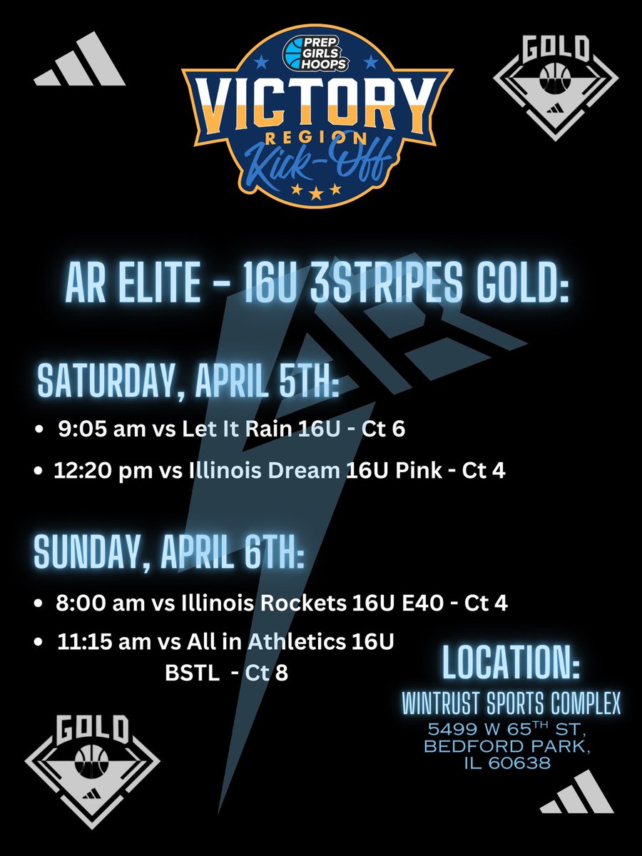 AR Elite (@arelite_) on Twitter photo AR ELITE WBB ⚡️ 16u Adidas Gold Victory Region Kick-off schedule ⬇️
<a href="/CoachNikia45461/">Coach Nikia</a> <a href="/PGHIllinois/">Prep Girls Hoops Illinois</a> <a href="/PrepGirlsHoops/">Prep Girls Hoops 🏀</a> <a href="/PGHByron/">Byron Xerxes Livsey</a> <a href="/PGHBrooks/">Jeremy Brooks</a> <a href="/pgh_lisa/">PrepGirlsHoopsLisa</a> <a href="/3StripesGOLD/">3Stripes GOLD Basketball</a> AR ELITE WBB ⚡️ 16u Adidas Gold Victory Region Kick-off schedule ⬇️
<a href="/CoachNikia45461/">Coach Nikia</a> <a href="/PGHIllinois/">Prep Girls Hoops Illinois</a> <a href="/PrepGirlsHoops/">Prep Girls Hoops 🏀</a> <a href="/PGHByron/">Byron Xerxes Livsey</a> <a href="/PGHBrooks/">Jeremy Brooks</a> <a href="/pgh_lisa/">PrepGirlsHoopsLisa</a> <a href="/3StripesGOLD/">3Stripes GOLD Basketball</a>