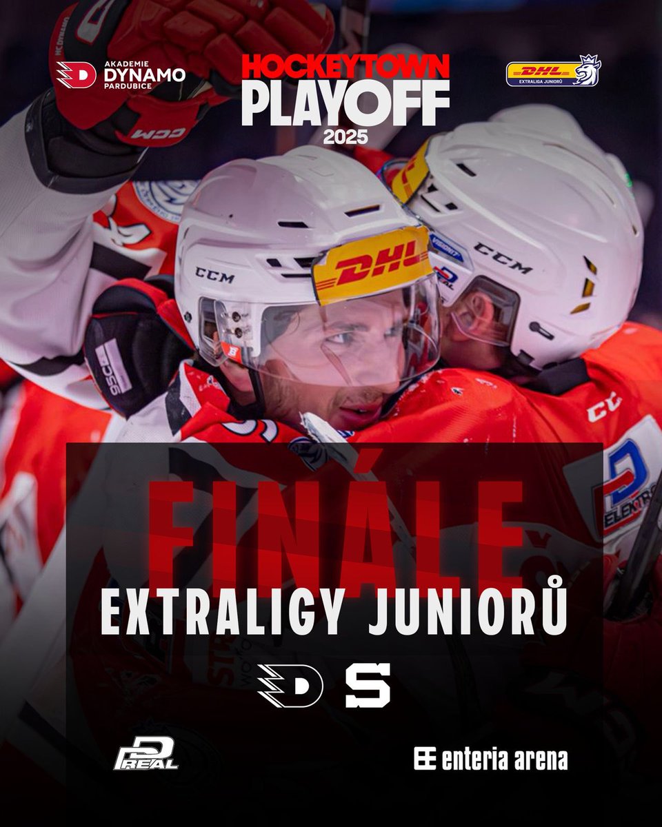 HCPCE's tweet photo. Junioři to dokázali a po 23 letech postupují do finále extraligy! 🔥

V boji o zlato vyzvou pražskou Spartu. ⚔️ https://t.co/8M4QRnSlE8