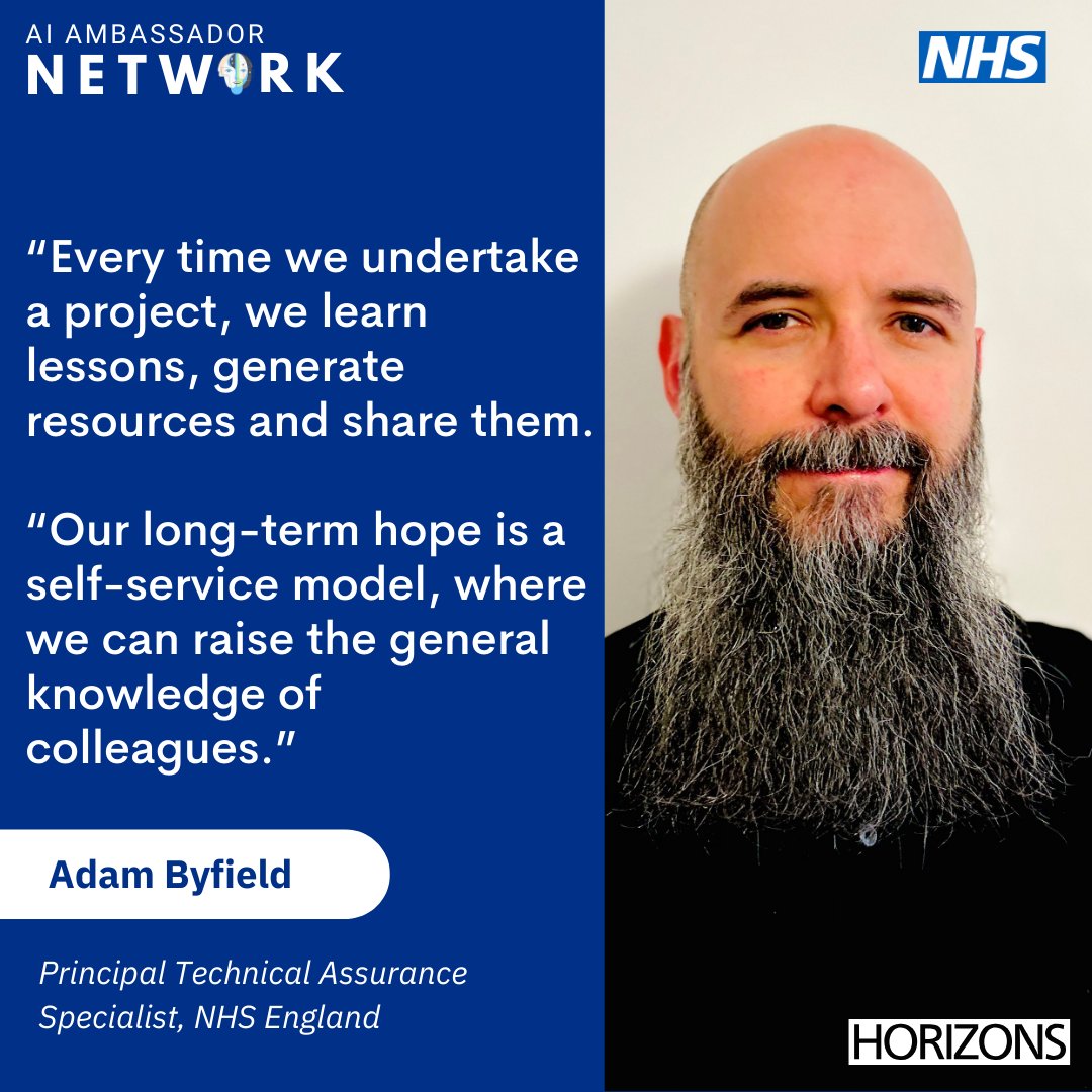 🤖  What does being an AI Ambassador mean?

⚡️ To lead AI adoption? Support innovation? Share knowledge?

At our 3rd meeting of the AI Ambassador Network we discussed this as well as AI in predicting heart issues, evaluating the AI Lab &amp; assuring AI in the NHS!