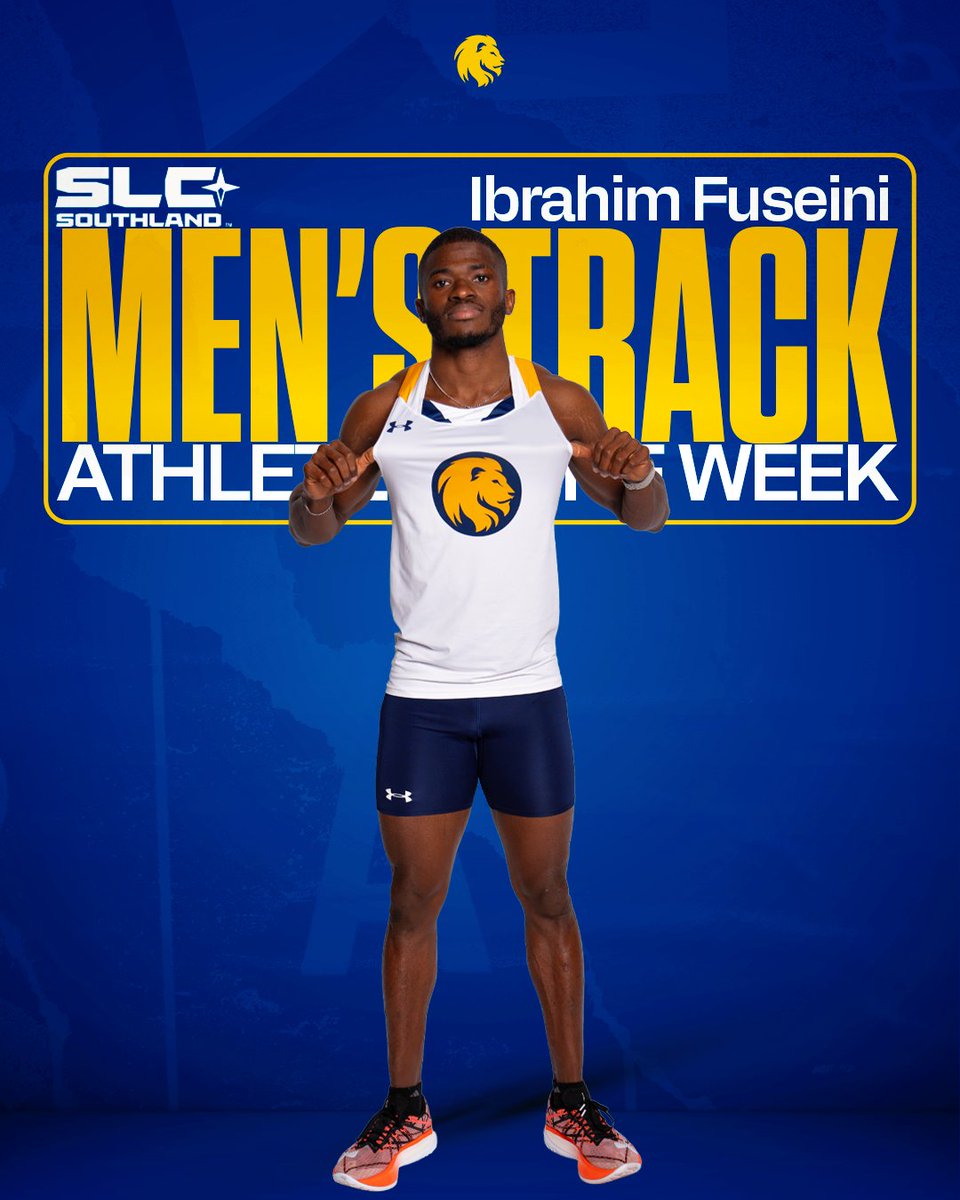 East Texas A&M Lion Athletics (@lion_athletics) on Twitter photo Ibrahim Fuseini is once again named the <a href="/SouthlandSports/">Southland Conference</a> Men's Track Athlete of the Week! #HailET Ibrahim Fuseini is once again named the <a href="/SouthlandSports/">Southland Conference</a> Men's Track Athlete of the Week! #HailET