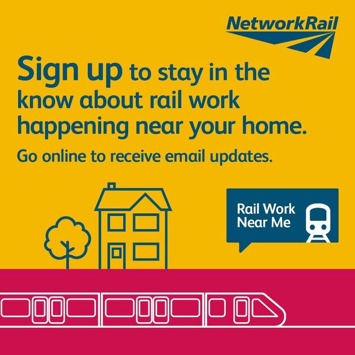 networkrail's tweet image. 🔔 We&apos;ve introduced a digital notification system for people who live near the railway.

25 million people will benefit from information on engineering work, emergency work and current maintenance in real time: 

Sign up:

👉 networkrail.co.uk/RailWorkNearMe

#DigitalNotifications