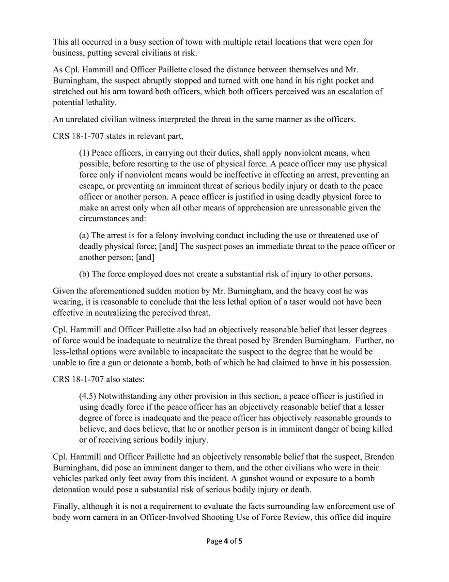 CO's 4th Judicial DAO has completed its review of the officer-involved shooting that occurred on September 14, 2024, in Fountain, Colorado. 

Read the full report here: da4colorado.gov/officer-involv…