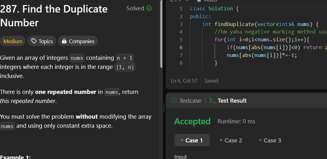 Manik_Khajuria_'s tweet image. 🚀 Day 22/100 - #100DaysOfCode
Solved 4 medium problems today! 💪
✅ LRU Cache (Medium) 
✅ Flattening a Doubly Linked List (Medium)
✅ Daily Temperatures (Medium) 
✅ Find the Duplicate Number (Medium) 
#100DaysOfLeetCode #LeetCode #Coding #Tech #DSA #CPlusPlus #DataStructures
