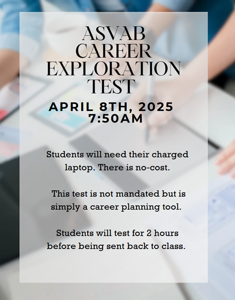 Charles Milby High School (@milby_hs) on Twitter photo ASVAB Test on Tuesday, April 8. ASVAB Test on Tuesday, April 8.