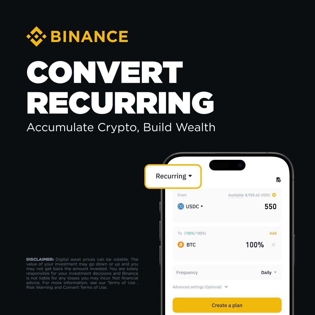Auto-Invest with Convert Recurring! Build wealth smarter with Dollar-Cost  Averaging (DCA): 🔸 Zero trading fees 🔸 Fully flexible schedules 🔸 Start  from just 0.1 USDC Start trading now 👉 https://t.co/ec91uUjbqq