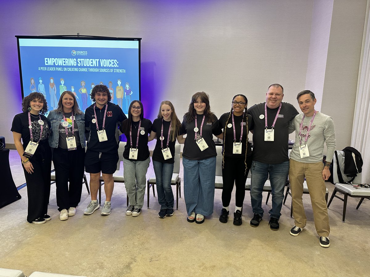Newark HS Sourcesof Strength served as a guest panel @ the Amer Assoc of Suicidology conference in Columbus today. Jack, Kate, Olivia, Lorelei &amp; Savannah did an outstanding job and received a standing ovation!