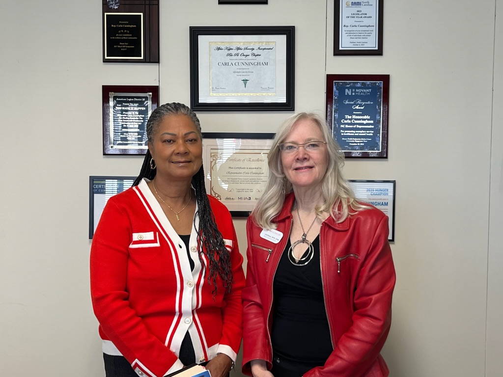 Hearts For Home Care (@h4hcadvocacy) on Twitter photo We always enjoy meeting with one of our top home care champions in NC, <a href="/CunninghamNCRep/">Carla Cunningham</a>!
Thank you Rep. Cunningham for being a steadfast supporter of home-based care in North Carolina so that the most vulnerable populations have access to this essential care. We always enjoy meeting with one of our top home care champions in NC, <a href="/CunninghamNCRep/">Carla Cunningham</a>!
Thank you Rep. Cunningham for being a steadfast supporter of home-based care in North Carolina so that the most vulnerable populations have access to this essential care.