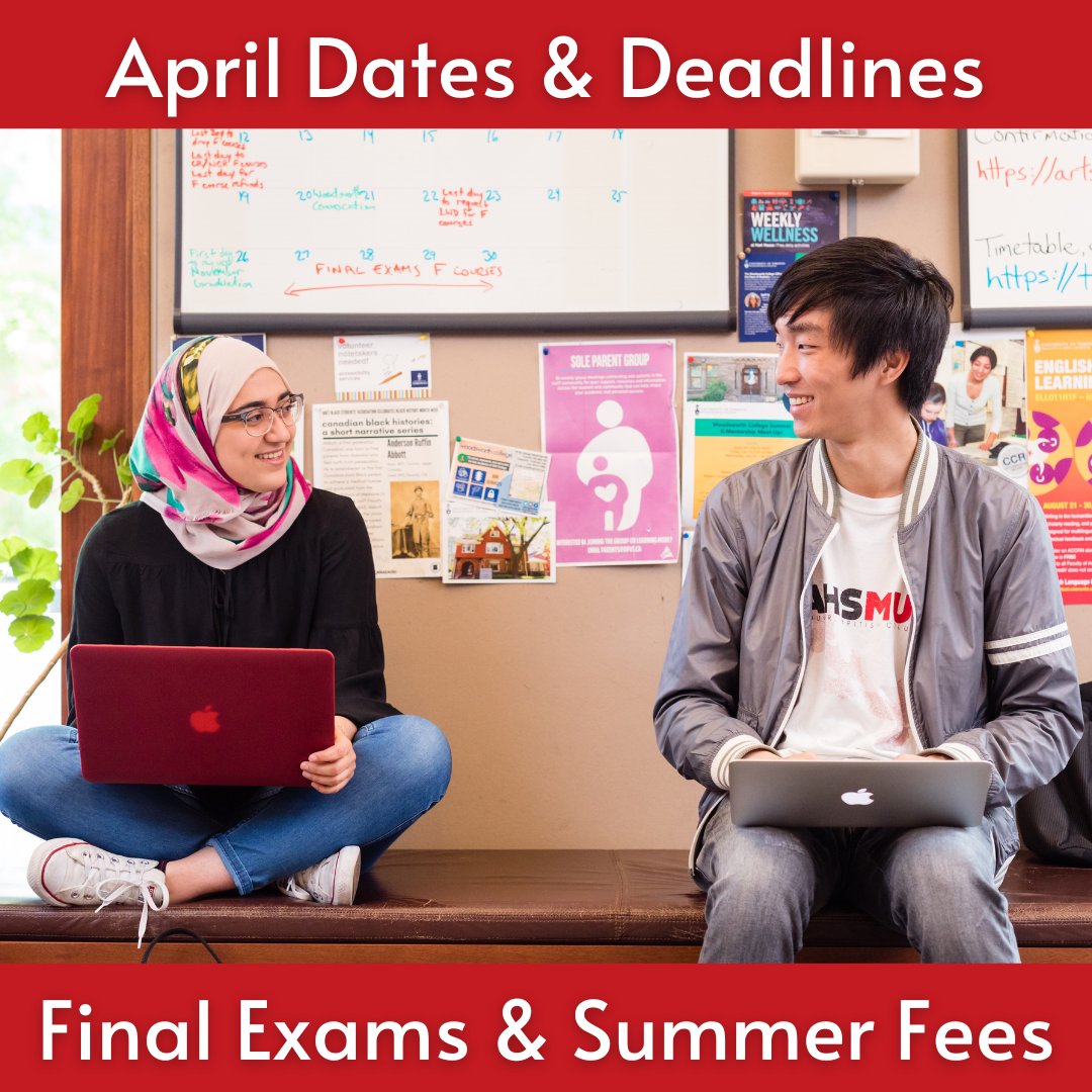 There are a number of important dates &amp; deadlines coming up this month. Please see our IG account to learn more:

instagram.com/woodsworthregi…

#UofT #Woodsworth #ArtSci #UofTBound #Winter2025 #Finals #Exams #Study #GoodFriday #Summer2025 #Tuition #Fees