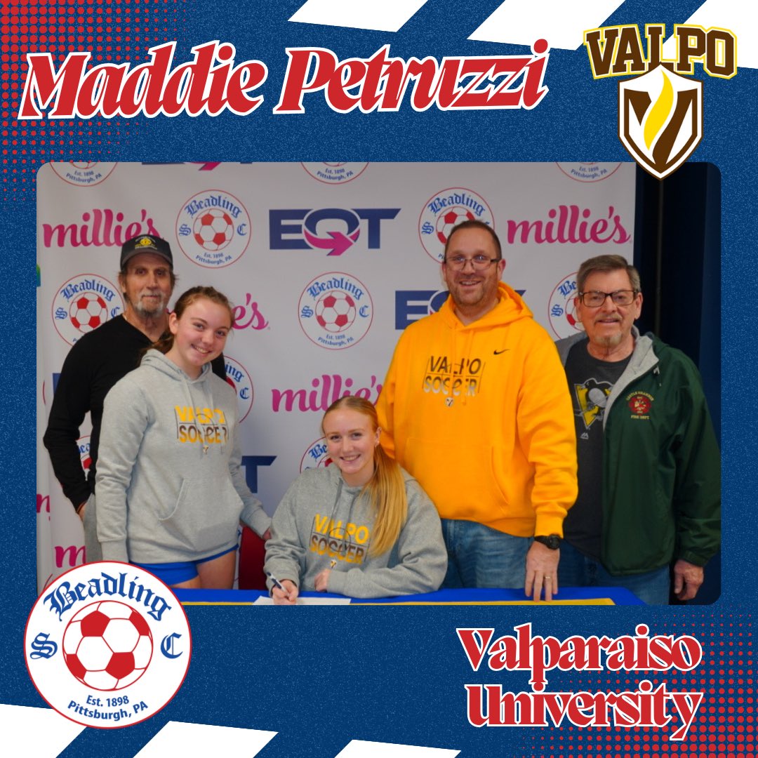 BeadlingSoccer's tweet image. Beadling Signing Day ⚽️👏🏼 Maddie Petruzzi has signed for @ValpoWSO Good luck in your next chapter as a Beacon! #WearTheB #GoBeacons #MVC