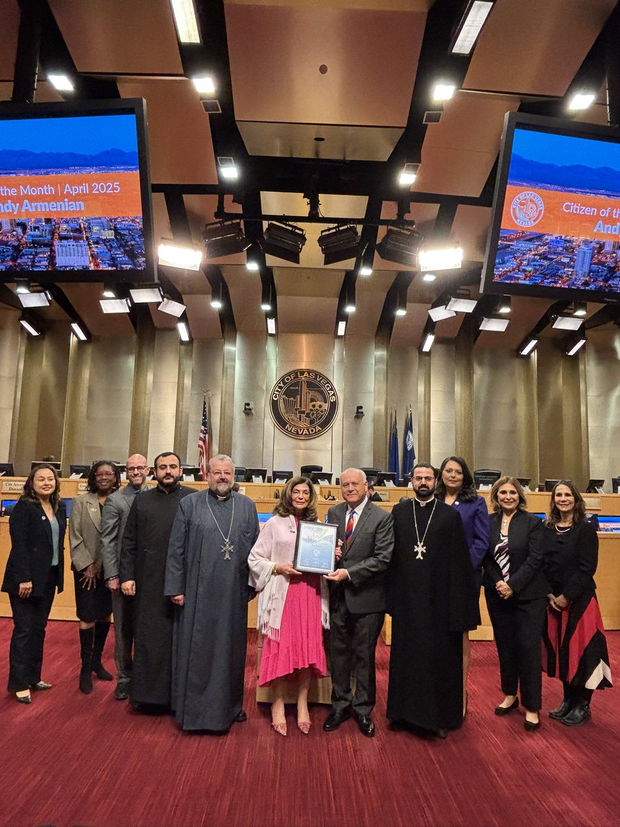 Today at City Council, we recognized the national champion UNLV Skatin’ Rebels Hockey Team for their incredible 7-3 victory in the championship game! This self-funded program has been making Vegas proud since 2005! We also recognized Andy Armenian, our April 2025 Citizen of the