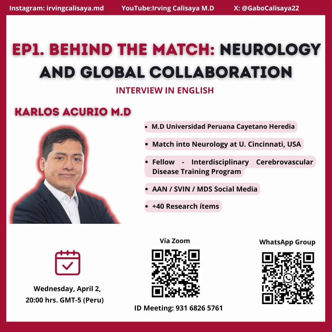 Karlos Acurio-Ortiz M.D (@kacurioortiz) on Twitter photo Excited to share the first episode of <a href="/GaboCalisaya22/">Irving Gabriel Calisaya-Madariaga</a> 's residency series—this time with Astrocyte! We’ll discuss the match & global neurology. <a href="/AAPPHealth/">American Association of Peruvian Physicians (AAPP)</a>
<a href="/AANmember/">American Academy of Neurology</a> <a href="/ProjectImg/">Project IMG ™</a> #Match2025
Tonight at 9 PM EST!
WhatsApp Group: chat.whatsapp.com/K7IWFT9Ict8G3F… Excited to share the first episode of <a href="/GaboCalisaya22/">Irving Gabriel Calisaya-Madariaga</a> 's residency series—this time with Astrocyte! We’ll discuss the match & global neurology. <a href="/AAPPHealth/">American Association of Peruvian Physicians (AAPP)</a>
<a href="/AANmember/">American Academy of Neurology</a> <a href="/ProjectImg/">Project IMG ™</a> #Match2025
Tonight at 9 PM EST!
WhatsApp Group: chat.whatsapp.com/K7IWFT9Ict8G3F…
