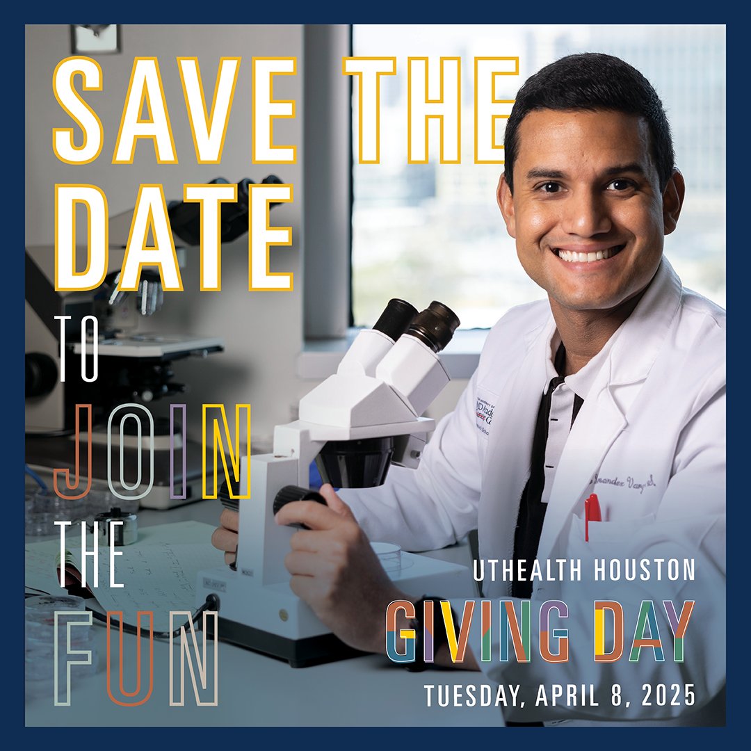 The countdown is on — we are less than one week away from #UTHealthHoustonGivingDay! Join us on Tuesday, April 8, to help shape the future of biomedical science through philanthropy. Mark your calendars and check out go.uth.edu/GDGSBS25. Can we count on you? #WeAreGSBS