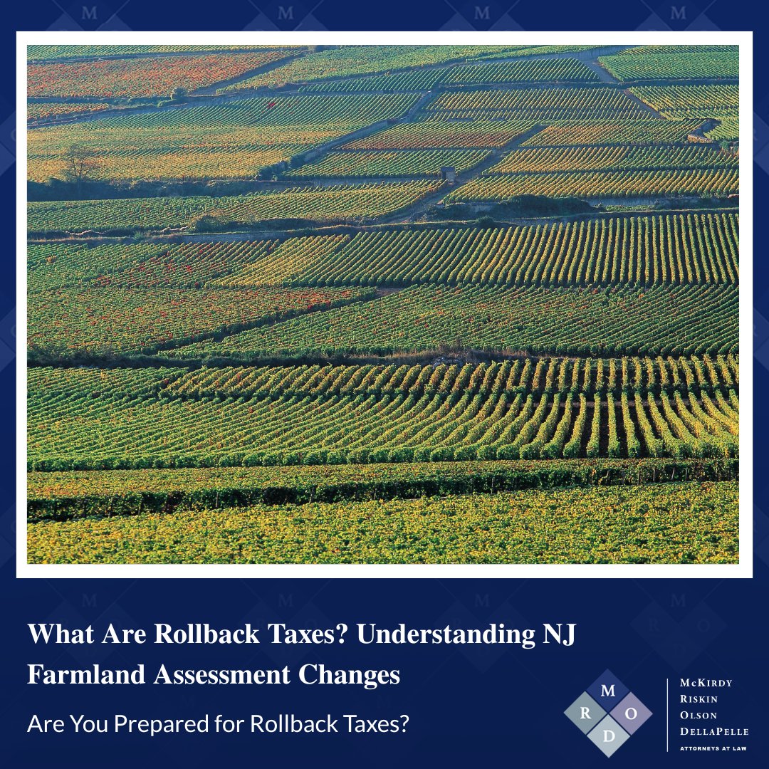 If you own farmland-assessed property in New Jersey, understanding rollback taxes is crucial. Learn how rollback taxes work, key legal considerations, and how a property tax attorney can help you navigate potential challenges.
Read more: mrod.law/2024/01/21/cha…
#PropertyTax