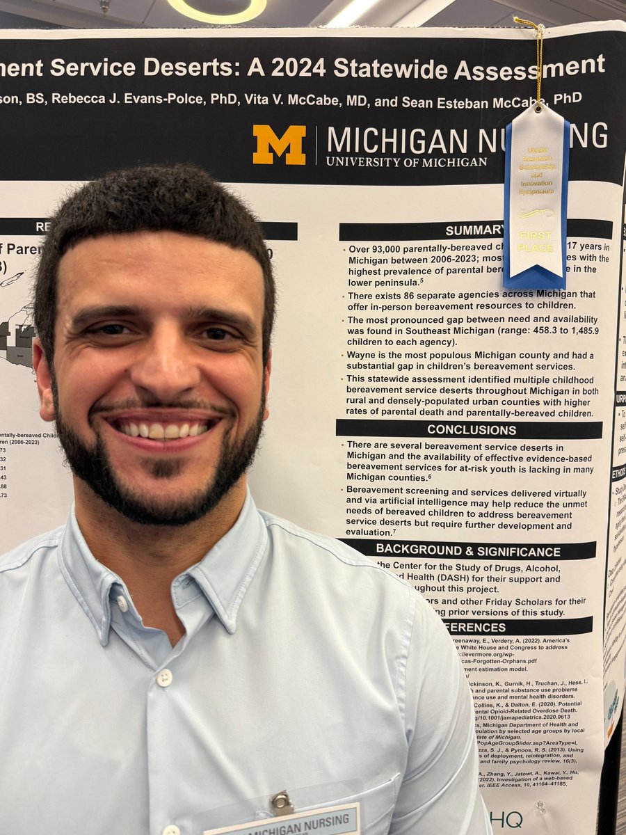 DASH Center (@umichdash) on Twitter photo Congratulations to Joshua Truchan and other <a href="/umichdash/">DASH Center</a> Friday Scholars for earning the first place poster award at the UMSN Research, Scholarship, and Innovation Symposium today! Your work in childhood bereavement makes your mentors proud each day. <a href="/UMichNursing/">U-M School of Nursing</a> <a href="/UMich/">University of Michigan</a> <a href="/UM_IHPI/">U-M IHPI</a> Congratulations to Joshua Truchan and other <a href="/umichdash/">DASH Center</a> Friday Scholars for earning the first place poster award at the UMSN Research, Scholarship, and Innovation Symposium today! Your work in childhood bereavement makes your mentors proud each day. <a href="/UMichNursing/">U-M School of Nursing</a> <a href="/UMich/">University of Michigan</a> <a href="/UM_IHPI/">U-M IHPI</a>