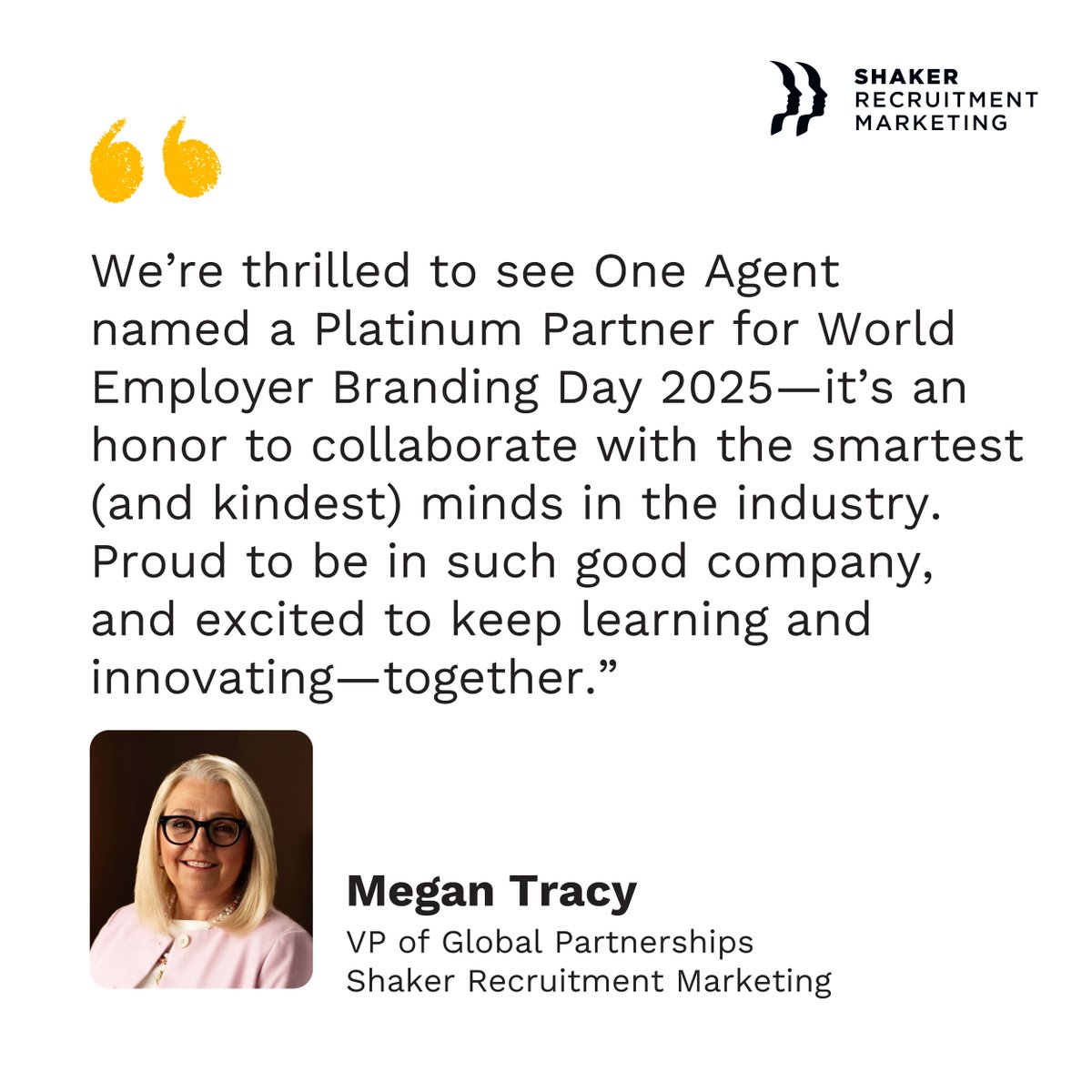 Shaker Recruitment Marketing (@shaker_ad) on Twitter photo 🚨 BIG NEWS: One Agent is now an International Platinum Partner for World Employer Branding Day 2025, with #ShakerRM serving as the Partner for the U.S.
We're thrilled to be part of this movement and excited to push our industry forward. 🌎 Learn more: worldemployerbrandingday.community/post/oneagent-… 🚨 BIG NEWS: One Agent is now an International Platinum Partner for World Employer Branding Day 2025, with #ShakerRM serving as the Partner for the U.S.
We're thrilled to be part of this movement and excited to push our industry forward. 🌎 Learn more: worldemployerbrandingday.community/post/oneagent-…