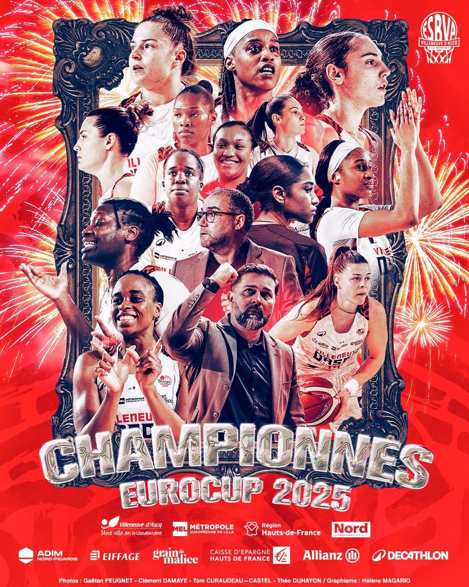 🏀🏆Félicitations ! 👏 Les Villeneuvoises de l’<a href="/ESBVALM/">ESBVA-LM</a> remportent pour la deuxième fois de leur histoire l'@eurocupwomen. Quelle fierté ! Bravo aux joueuses, au staff pour cette superbe saison 🙌