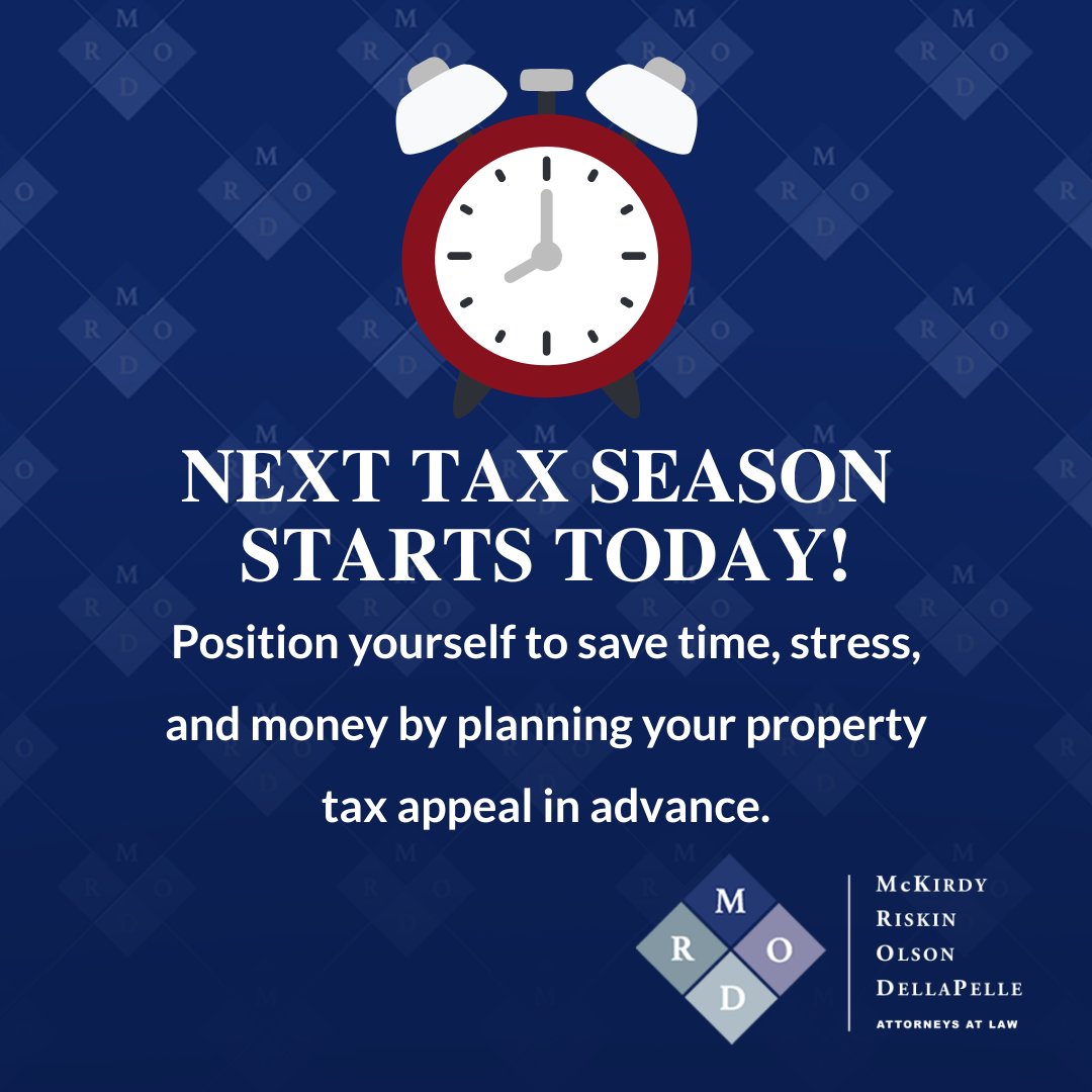 Get ahead for tax season next year.
 By being proactive now, you can position yourself for significant tax savings next appeal season.

Don’t wait until it’s too late—start planning today!

Contact us and learn how to prepare for your next appeal: mrod.law/contact-us/
#MROD