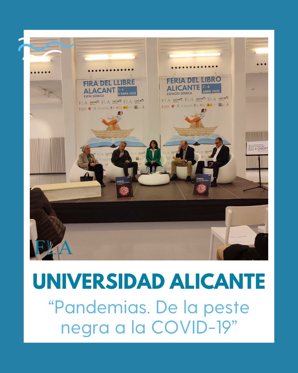🦠 Hoy en #FLAlicante: “Pandemias. De la peste negra a la COVID-19”, con Juan Mora y los editores Sempere, Bernabeu-Mestre y Ballester.

Un recorrido necesario por la historia de las crisis epidémicas.

📍 Plaza Séneca
Organiza: <a href="/UA_Universidad/">Universidad de Alicante UA</a>