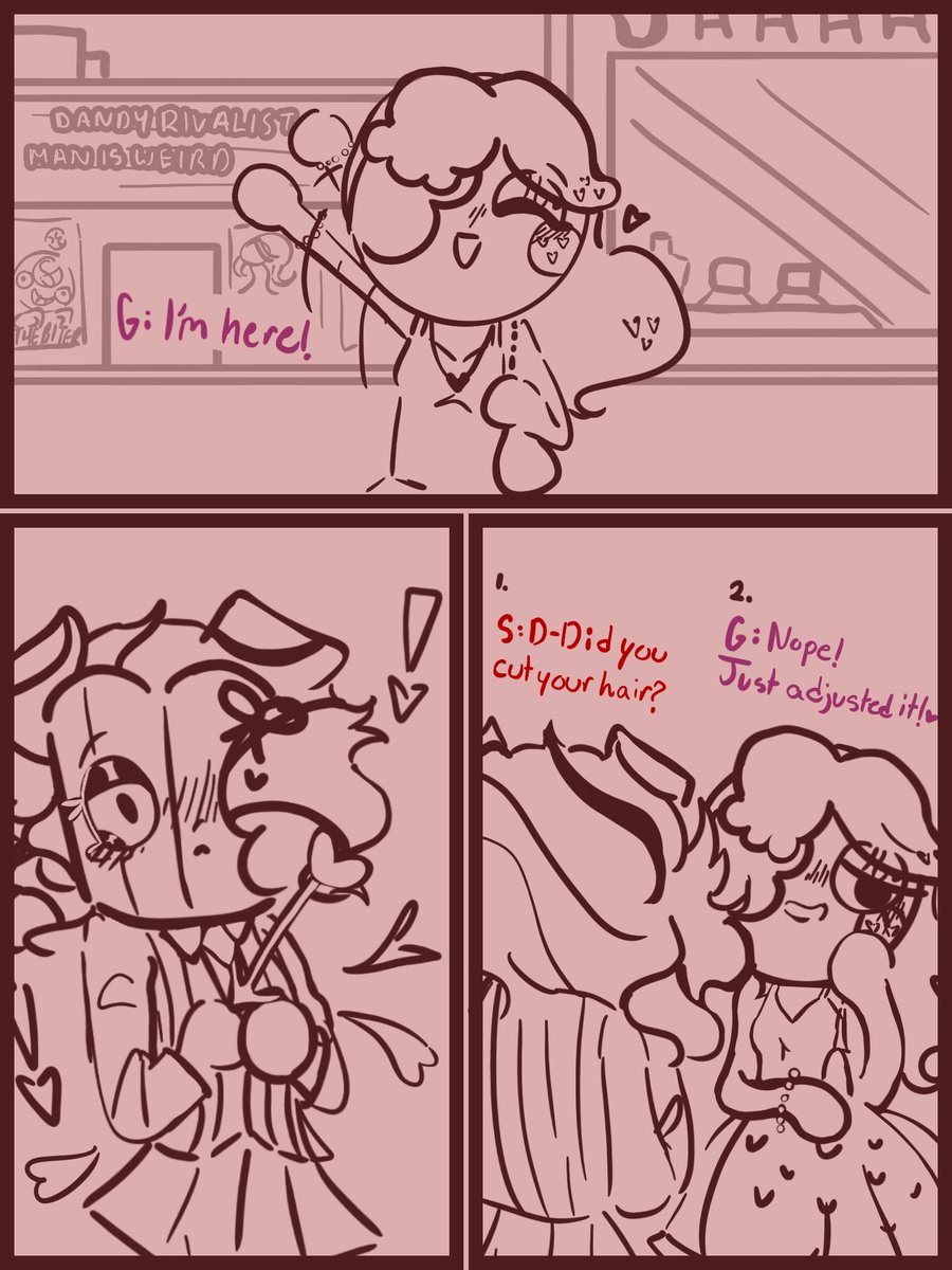 gingerypastry's tweet image. A Taste of Romance
Sugarcookie comic🧁🍪
Pt.1
3/6