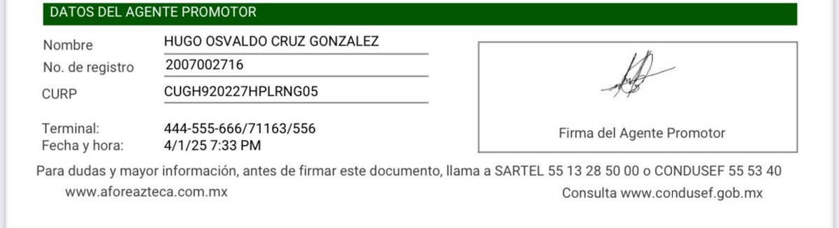 barrangel91's tweet photo. @AforeSURAMX buenas tardes, el día de ayer 01/03/2025 un asesor con mentiras me dio de alta en su Afore.
@ElektraMx https://t.co/bL8RVhAPU3
