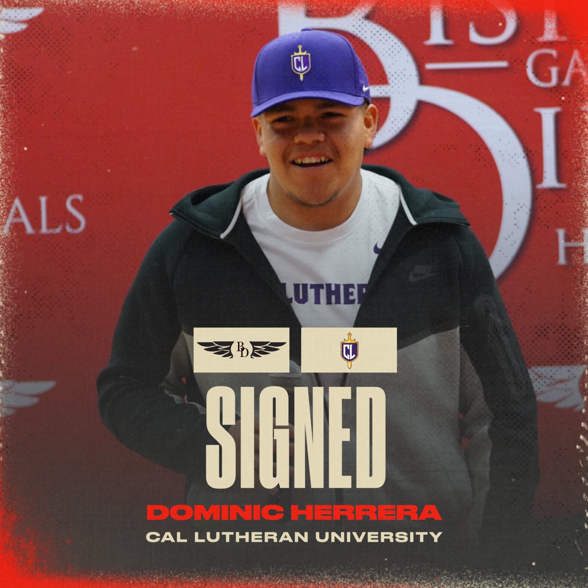 Bishop Diego Football (@bdhs__football) on Twitter photo Congratulations to Dominic Herrera for signing to play football 🏈 at Cal Lutheran University 👏 <a href="/BDHS_Athletics/">Bishop Diego Athletics</a> <a href="/TomCrawfordHC/">Tom Crawford</a> <a href="/ThomasJLash/">Thomas Lash</a>
#GoCardinals Congratulations to Dominic Herrera for signing to play football 🏈 at Cal Lutheran University 👏 <a href="/BDHS_Athletics/">Bishop Diego Athletics</a> <a href="/TomCrawfordHC/">Tom Crawford</a> <a href="/ThomasJLash/">Thomas Lash</a>
#GoCardinals