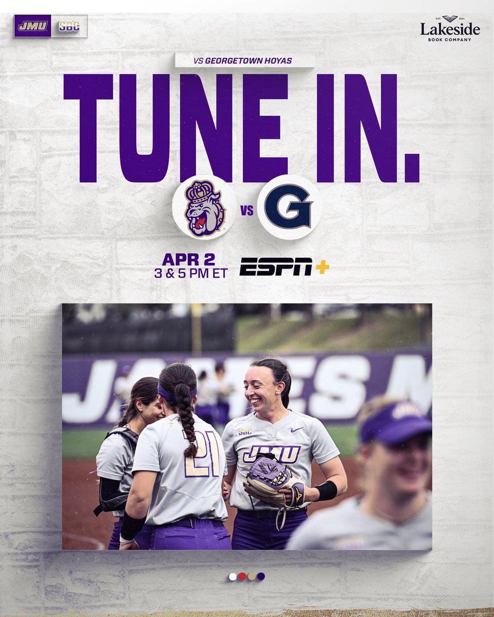 We have <a href="/JMUSoftball/">JMU Softball</a> double headers today! Tune in to ESPN+ now to watch!