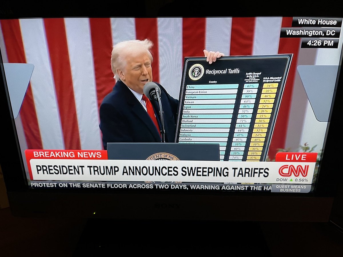 Trumps reziproke Zölle. Nicht 1:1, sondern niedriger. Schließlich seien die USA „kind people“ #tariff