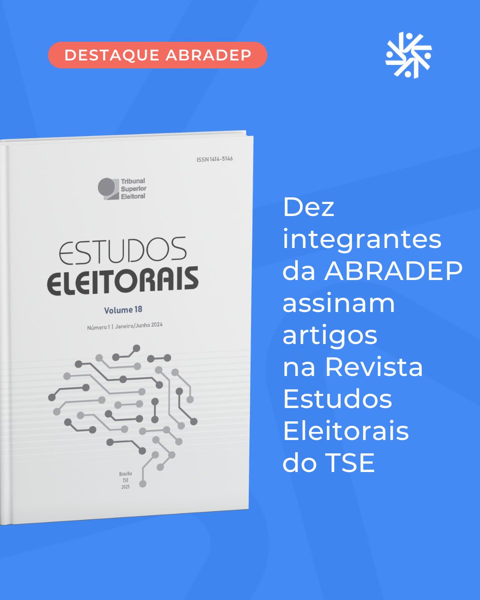 Dez integrantes da ABRADEP assinam artigos na edição nº 18 da Revista Estudos Eleitorais do Tribunal Superior Eleitoral. 

Leia a íntegra em: tse.jus.br/++theme++justi…

#QuemFAZABRADEP