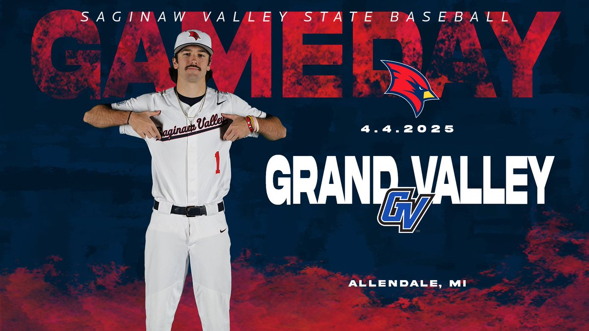 svsuathletics (@svsuathletics) on Twitter photo 🚨GAME DAY🚨
⚾️: <a href="/svsubaseball/">SVSU Baseball</a>
🆚: Grand Valley State
📅: Apr. 4, 2025
🕖: 3:00 PM EDT
📍: Allendale, Mich.
📺: bit.ly/3wzQWru
#BeaksUp #GoCards #StandOut #SVSUBSB 🚨GAME DAY🚨
⚾️: <a href="/svsubaseball/">SVSU Baseball</a>
🆚: Grand Valley State
📅: Apr. 4, 2025
🕖: 3:00 PM EDT
📍: Allendale, Mich.
📺: bit.ly/3wzQWru
#BeaksUp #GoCards #StandOut #SVSUBSB