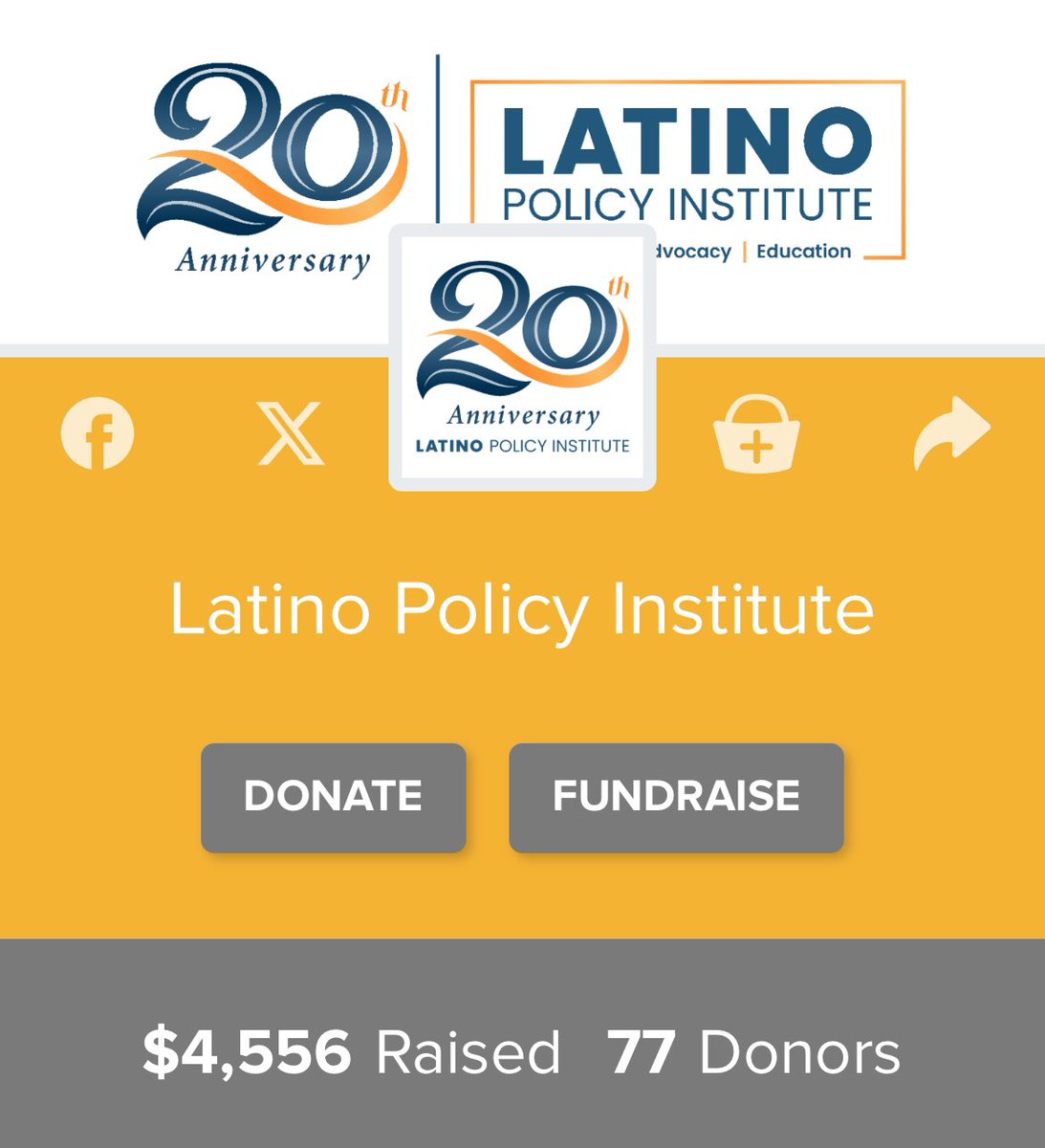 We’re less than $500 away from our goal!!! <a href="/thelatinopolicy/">Latino Policy Institute</a> 

Can we get there?!