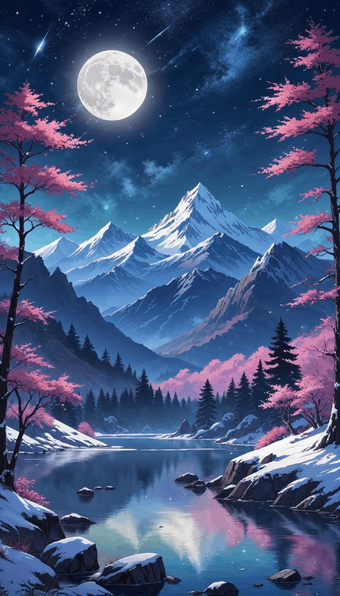 FideoWallpapers's tweet photo. Starry Night Mountain Serenade https://t.co/A72xYxsDAC