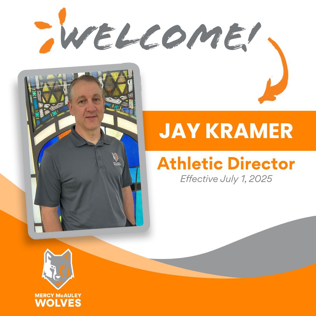 We are pleased to announce that Jay Kramer has been named our new Athletic Director, effective July 1, 2025! 
 mercymcauley.org/about-us/nes/n…