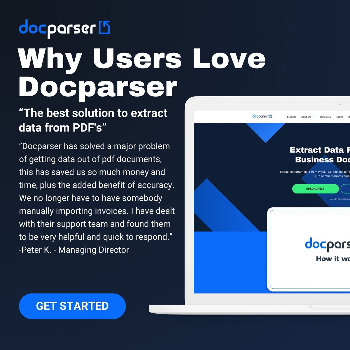 docparser's tweet image. Tired of manually entering data? So was Peter.
Docparser helped his business save time, money, and effort by automating PDF data extraction—no more manual imports, just fast, accurate data processing.
Join thousands of businesses making the smart switch: hubs.li/Q03fF5kB0