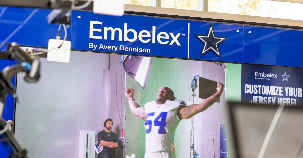 Avery Dennison (@averydennison) on Twitter photo We’re proud to power the Cowboys Customs experience at the <a href="/dallascowboys/">Dallas Cowboys</a> Pro Shop at The Star in Frisco! 🤠 This cutting-edge in-store retail solution allows fans to design custom jerseys with ease - adding any names, special messages, or lucky numbers. ✏️
Our Embelex portfolio We’re proud to power the Cowboys Customs experience at the <a href="/dallascowboys/">Dallas Cowboys</a> Pro Shop at The Star in Frisco! 🤠 This cutting-edge in-store retail solution allows fans to design custom jerseys with ease - adding any names, special messages, or lucky numbers. ✏️
Our Embelex portfolio