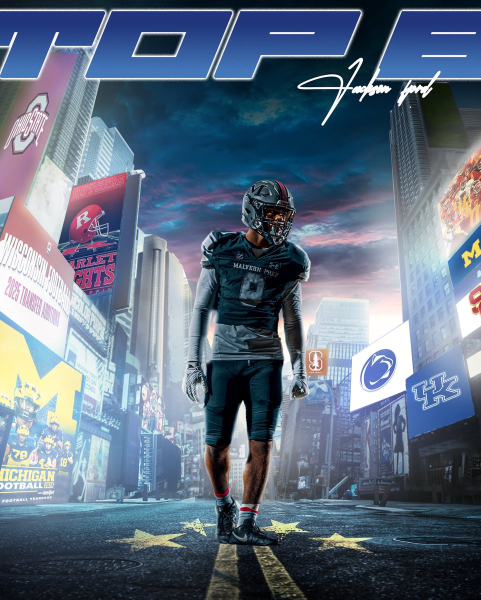 Jackson Samuels Ford (@jackson_s_ford) on Twitter photo Beyond blessed to be in this position!!! My recruitment is still Open.
<a href="/MalvernPrepFB/">Malvern Prep Football</a> <a href="/CoachGueriera/">Dave Gueriera</a> <a href="/OhioStateFB/">Ohio State Football</a> <a href="/UMichFootball/">Michigan Football</a> <a href="/RFootball/">Rutgers Football 🪓</a> <a href="/BadgerFootball/">Wisconsin Football</a> <a href="/uscfb/">USC Football ✌️</a> <a href="/PennStateFball/">Penn State Football</a> <a href="/UKFootball/">Kentucky Football</a> <a href="/adamgorney/">Adam Gorney</a> <a href="/BrianDohn247/">BrianDohn247</a>
<a href="/RyanSnyderOn3/">Ryan Snyder</a> @PRZPAvic Beyond blessed to be in this position!!! My recruitment is still Open.
<a href="/MalvernPrepFB/">Malvern Prep Football</a> <a href="/CoachGueriera/">Dave Gueriera</a> <a href="/OhioStateFB/">Ohio State Football</a> <a href="/UMichFootball/">Michigan Football</a> <a href="/RFootball/">Rutgers Football 🪓</a> <a href="/BadgerFootball/">Wisconsin Football</a> <a href="/uscfb/">USC Football ✌️</a> <a href="/PennStateFball/">Penn State Football</a> <a href="/UKFootball/">Kentucky Football</a> <a href="/adamgorney/">Adam Gorney</a> <a href="/BrianDohn247/">BrianDohn247</a>
<a href="/RyanSnyderOn3/">Ryan Snyder</a> @PRZPAvic