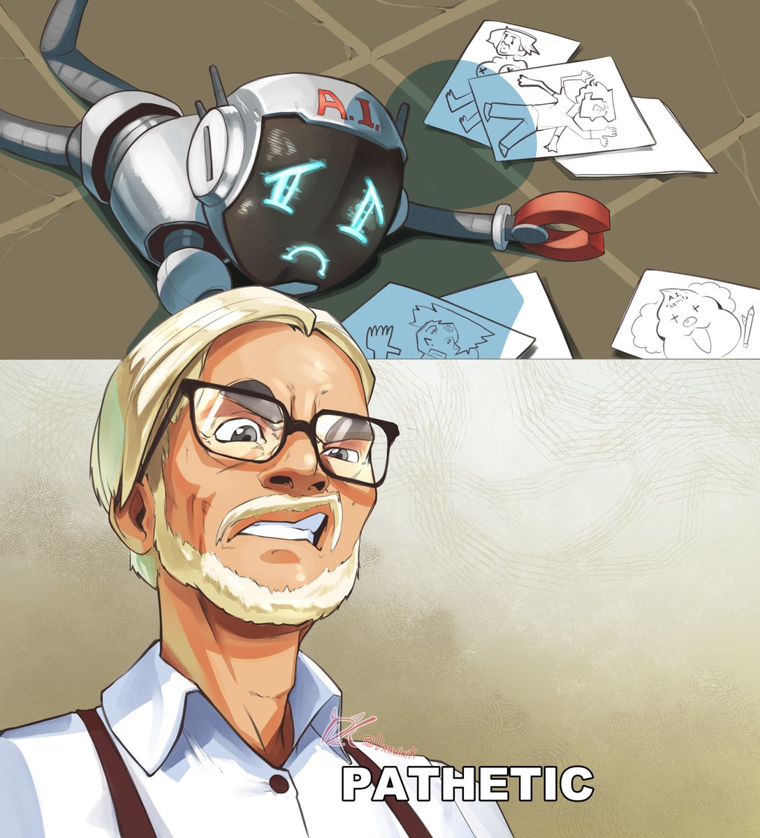 DrawiniK's tweet image. Coldest take ever: i don't like AI art